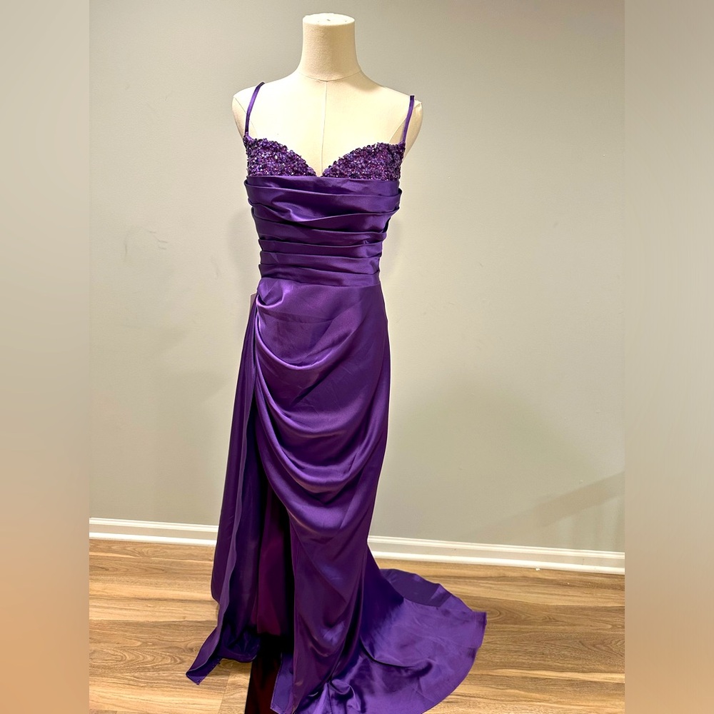 Deep purple gorgeous dress for mother of the bride/groom or special occasion.